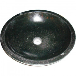 ONDEE - Vasque bol a poser HELOISE - Noire -44cm - Terrazzo - Sans trop plein