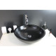ONDEE - Vasque bol a poser HELOISE - Noire -44cm - Terrazzo - Sans trop plein