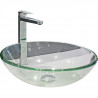 ONDEE - Vasque ronde a poser MITRA - Transparent - 42cm - Verre - Sans trop plein