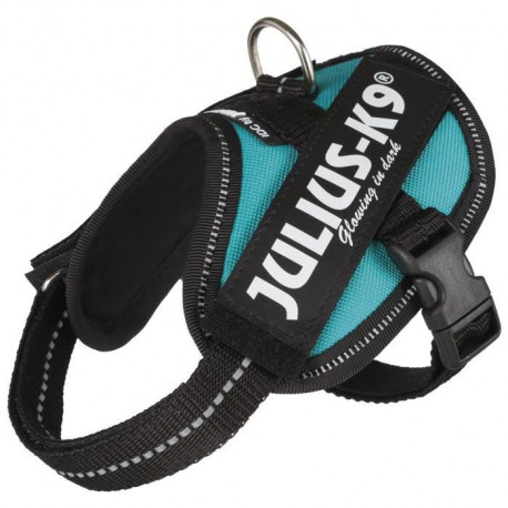 JULIUS-K9 Harnais Power IDC - Baby 2 - XS-S : 33-45 cm-18 mm - Pétrole - Pour chien