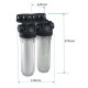CPED Filtre duplex Pilotéphos 3 en 1 antitartre, corrosion et impuretés avec by pass intégré