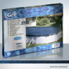 GRE Bâche hiver de 120g/m² pour piscine hors-sol ronde de Ø4m a Ø4,60m - noir