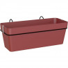 ARTEVASI - Kit balcon Jardiniere capri re 50cm v2 rouge foncé 50,2 x 28,5 x h20 cm - 1,45l