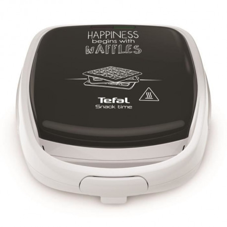 TEFAL SW341112 Snack Time Happiness Croque gaufre, Jeux de plaque inclus, Indicateur lumineux, Loquet poignée, Rangement vert…
