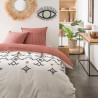 TODAY Parure de lit SUNSHINE 5.8 - 2 personnes - 220 x 240 cm coton - Imprimé Blanc Ethnique TODAY