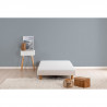 FINLANDEK Rakenne Sommier tapissier a lattes 90 x 200 cm - Bois massif blanc + Pieds bois verni clair