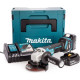 Meuleuse brushless MAKITA 18V 125mm - 2 batteries BL1850 5.0Ah - 1 chargeur rapide DC18RC DGA517RTJ
