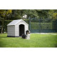 Niche XL pour chien en plastique beige et marron 99 x 95 x 99cm
