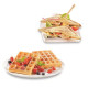 TEFAL SW341112 Snack Time Happiness Croque gaufre, Jeux de plaque inclus, Indicateur lumineux, Loquet poignée, Rangement vert…