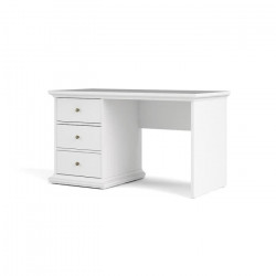 TVILUM Bureau 3 tiroirs - Blanc - L 102,6 x P 41,6 x H 80,8 cm - PARIS