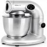 KITCHEN COOK Robot Pétrin AK80 Silver - 1000W - Bol Inox 5L pour 2kg max - 4 vitesses - Kit pâtisserie - Robuste et maniable