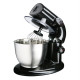 KITCHEN COOK Robot Pétrin AK80 Black - 1000W - Bol Inox 5L pour 2kg max - 4 vitesses - Kit pâtisserie - Robuste et maniable