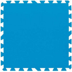 BESTWAY Bâche de sol de piscine 9 pcs 50 x 50 cm Bleu 14352
