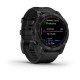GARMIN Fenix 7 Solar - Montre GPS de sport connectée - Gray avec bracelet noir