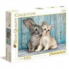 PUZZLE 500 pieces - Chaton et Lapin - 49 X 36 cm