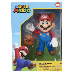 Figurine - JAKKS PACIFIC - Super Mario Bros : Mario Raton Laveur (Racoon) - 10 cm