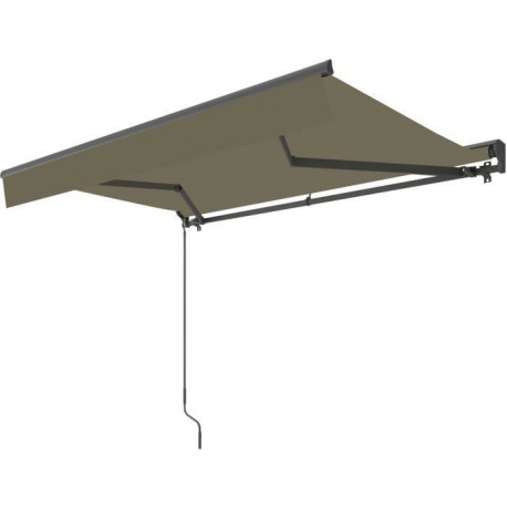 BEAU RIVAGE Store banne manuel 3 x 2 m sans coffre structure anthracite toile taupe