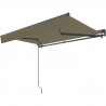 BEAU RIVAGE Store banne manuel 3 x 2 m sans coffre structure anthracite toile taupe