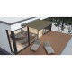 BEAU RIVAGE Store banne manuel 3 x 2 m sans coffre structure anthracite toile taupe