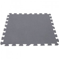 INTEX Lot de 8 Dalles de protection de sol en mousse gris 50 x 50 cm (tapis de sol pour piscine hors sol ou spa gonflable)