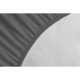 Drap housse uni 100% coton - Bonnet 25cm - Gris foncé - 160x200 cm
