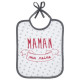 BABYCALIN Lot de 5 Bavoirs Naissance Message Famille - 20 x 25 cm