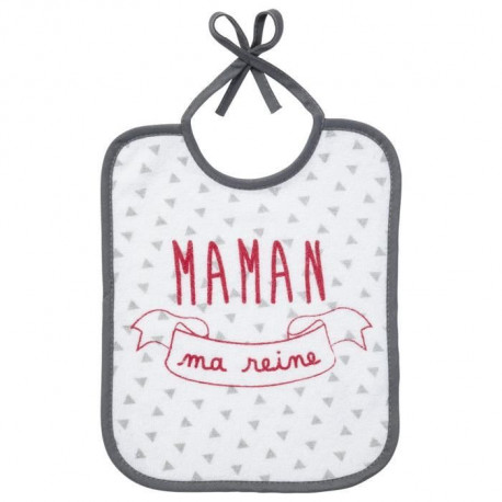 BABYCALIN Lot de 5 Bavoirs Naissance Message Famille - 20 x 25 cm