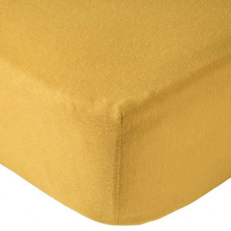 BABYCALIN Lot de 2 draps housse 70x140cm Moutarde