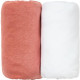 BABYCALIN Lot de 2 draps housse 70x140cm Terracotta