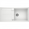 BLANCO Metra XL 6S - évier - SILGRANIT - 1 cuve - égouttoir réversible - vidage auto - siphon inclus - blanc