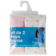 BABYCALIN Lot de 2 draps housse Jersey coton - Rose uni et impression etoile rose - 60 x 120 cm