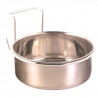 TRIXIE Ecuelle inox avec support - 900ml - Ø14cm - Pour perroquet et perruche