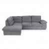 Canapé d'angle convertible gauche - Tissu Gris - L 259 x P 213 x H 90 cm - SILVA