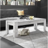 Table Basse - Marbre blanc - L 122 x P 65 x H 45 cm - MARMO