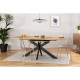 Table a manger extensible - Décor chene et métal noir - RAVEN - L 160/200 x P 90 x H 76 cm