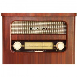MADISON MAD-RETRORADIO - Radio rétro - Bluetooth, Radio FM, Entrée MP3 - Eclairage de la gradation des fréquences.
