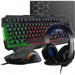 THE G-LAB COMBO ARGON E Gaming Clavier FR Rétroéclairé Performance + Souris Revetement Soft-Touch + Casque KORP 150 + Tapis