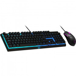 COOLER MASTER MS110 - Kit Clavier/Souris (Semi-Mécanique Gaming RGB - AZERTY (PC/Consoles) - Souris (3200 dpi, RGB) - Noir