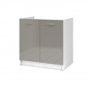 EXTRA - Meuble Evier de cuisine L 80cm - Truffe Laqué