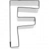 KARIS Emporte-piece Lettre F Birkmann T.1.5 - Inox - 6 cm - PG rouge