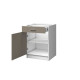 EXTRA - Meuble bas de cuisine 60cm 1 Tiroir - Gris Argile Mat