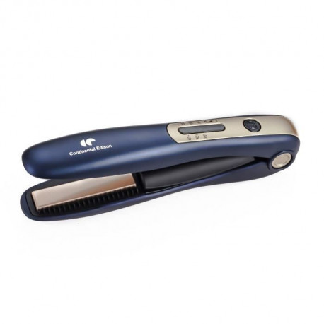 CONTINENTAL EDISON  Mini fer a lisser rechargeable USB - 200°C - cheveux fins - Bleu et Or