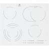 ELECTROLUX - EHF6547IW1 - Table de cuisson vitrocéramique - 4 foyers - 7100W - L59cm x P52cm - Blanc
