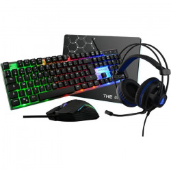 THE G-LAB COMBO GALLIUM Gaming - Clavier FR Rétroéclairé Performance + Souris Revetement Soft-Touch + Casque Rétroéclairé + T…