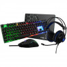 THE G-LAB COMBO GALLIUM Gaming - Clavier FR Rétroéclairé Performance + Souris Revetement Soft-Touch + Casque Rétroéclairé + T…
