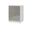EXTRA - Meuble Casserolier de cuisine L 60cm 2 Tiroirs - Truffe Laqué