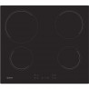 CANDY CH64CCB Plaque de cuisson vitrocéramique - 4 zones - 6500 W - L 56 x P 49 cm - Revetement verre - Noir