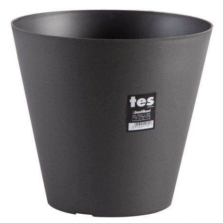 PLASTIKEN Pot de fleurs cône Tes - 26 cm - Anthracite