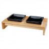 TRIXIE Set écuelles 36x19x7cm - 2 x 0,4l - Noir - Pour chien