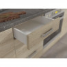 Meuble bas 2 portes battantes avec plan de travail - Décor chene sonoma - L 80 x P 51,6 x H 82 cm - LASSEN